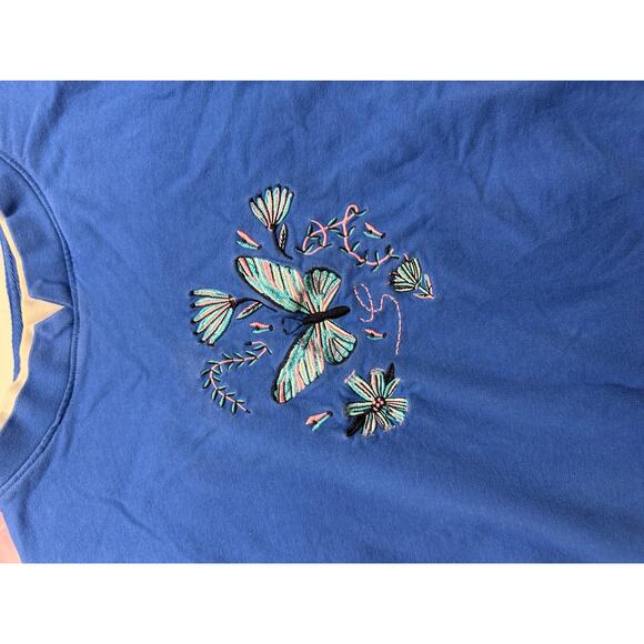 Vintage Gold Coast Embroidered Butterfly Sweatshirt XXL EUC - Picture 6 of 9
